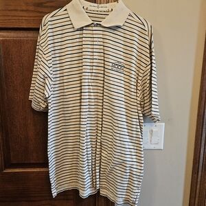 Men's Striped White and Black Shirt